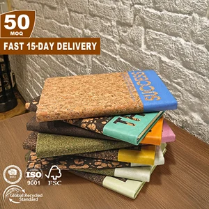 Custom Logo Hardcover Notebooks Wholesale Low Price Items OEM A5 Eco-friendly Recycled Coffee Grounds Cork Daily Weekly Planner