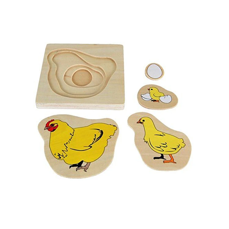 Детский сад Школа Монтессори образования Деревянные Головоломки игрушечные лошадки для