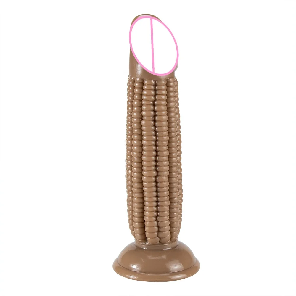 Free Custom Box New Design Corn Dildo Stimulate Sucker Dildo 6 Colors Dildo  Female Adult Sex Toys Products