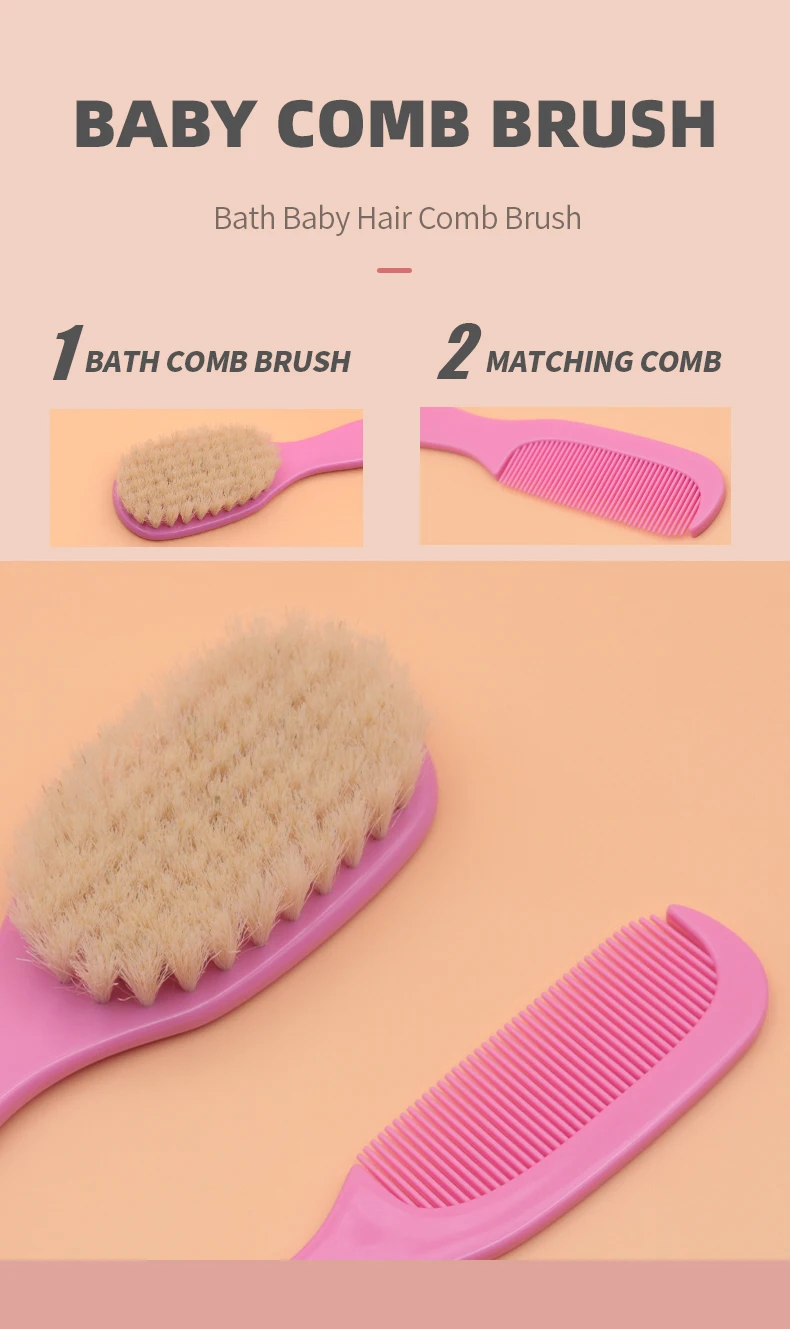 Baby Safety Soft Hair Brush Set Infant Comb Grooming Shower Design Pack