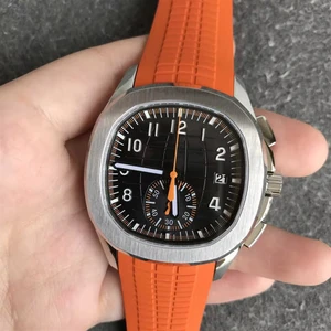 High-quality Green Men's Mechanical Watch Luxury Designer Rubber Strap Ultra-thin Chronograph Classic Elegant Automatic Watches