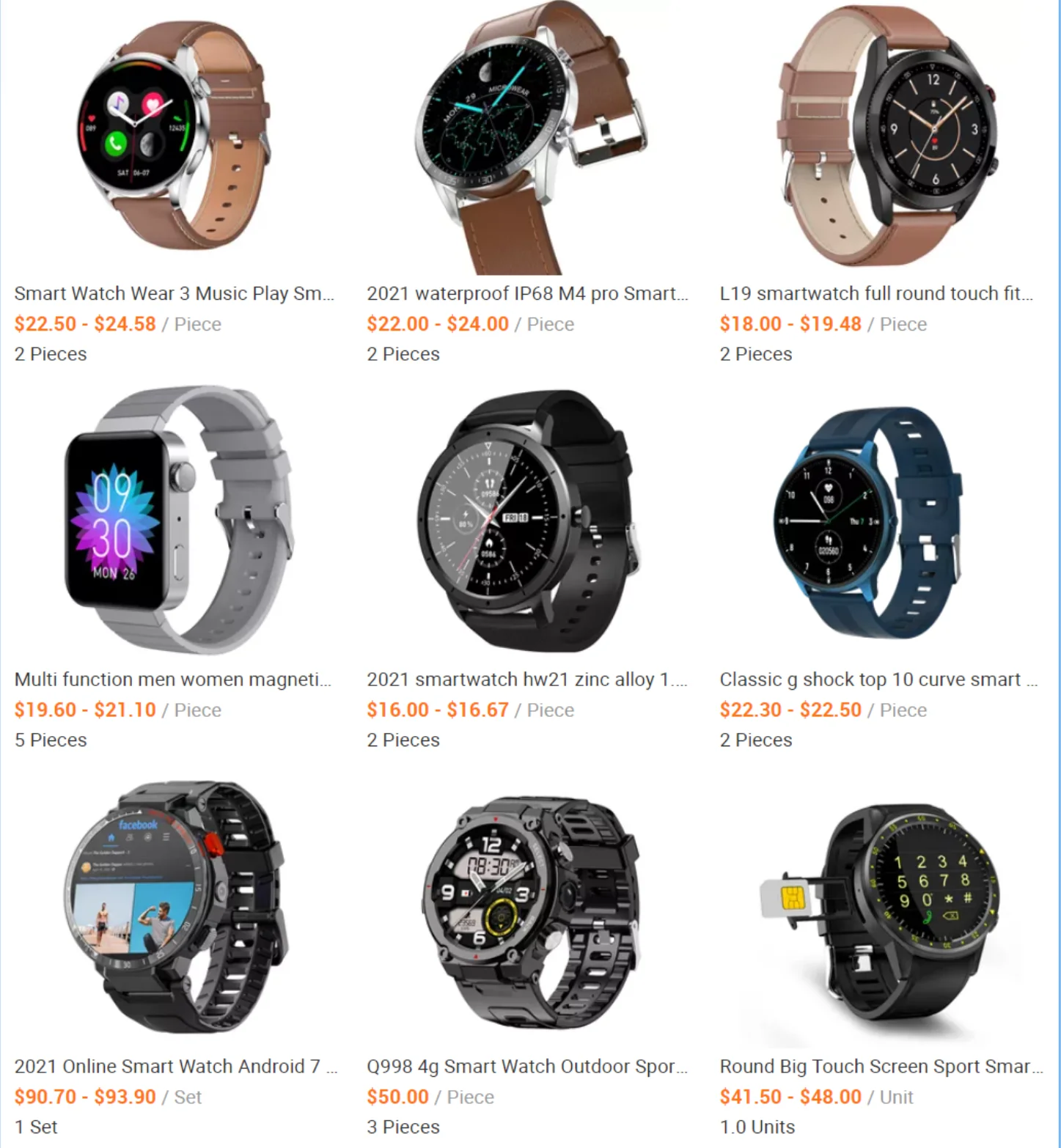 2021 Online Smart Watch Android 7 Wifi 4g Smartwatch Men 1.6 Inch Camera Video Gps Phone Call Heart Rate Monitor Men Reloj