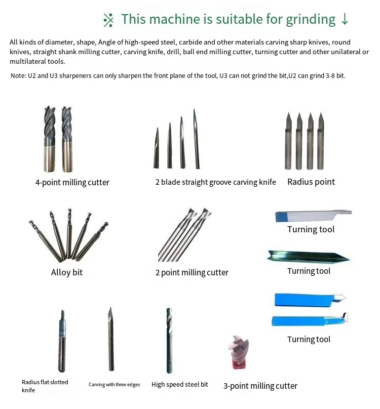 Precision Multifunctional Tool Grinder Universal Angle Drill Milling Cutter Turning Tool Grinding