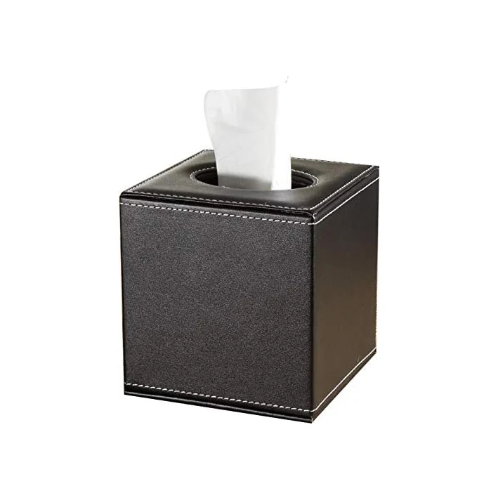 Rectangular PU Leather Tissue Box Toilet Holder Cover Paper Case Home Car Hotel 