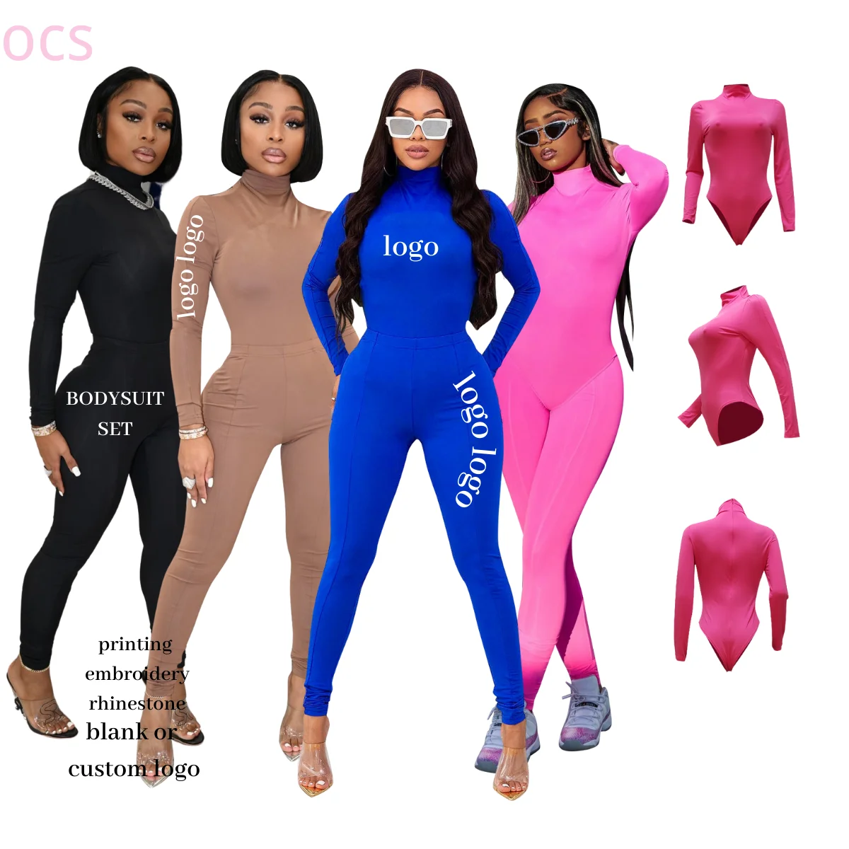 Womens 2 Piece Long Sleeve Bodysuit And Leggings Set 2022 New Autumn