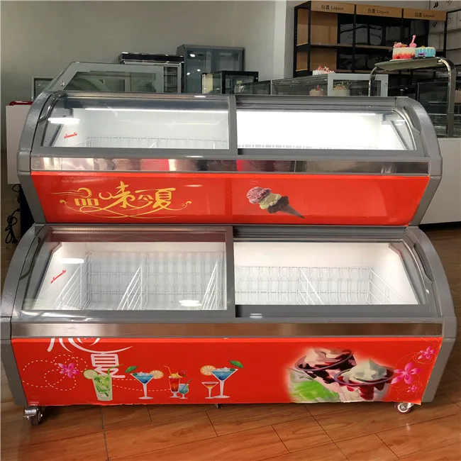 Three-layer Separate Ice Cream Cabinet Ice Cream Display Freezer - Buy ...