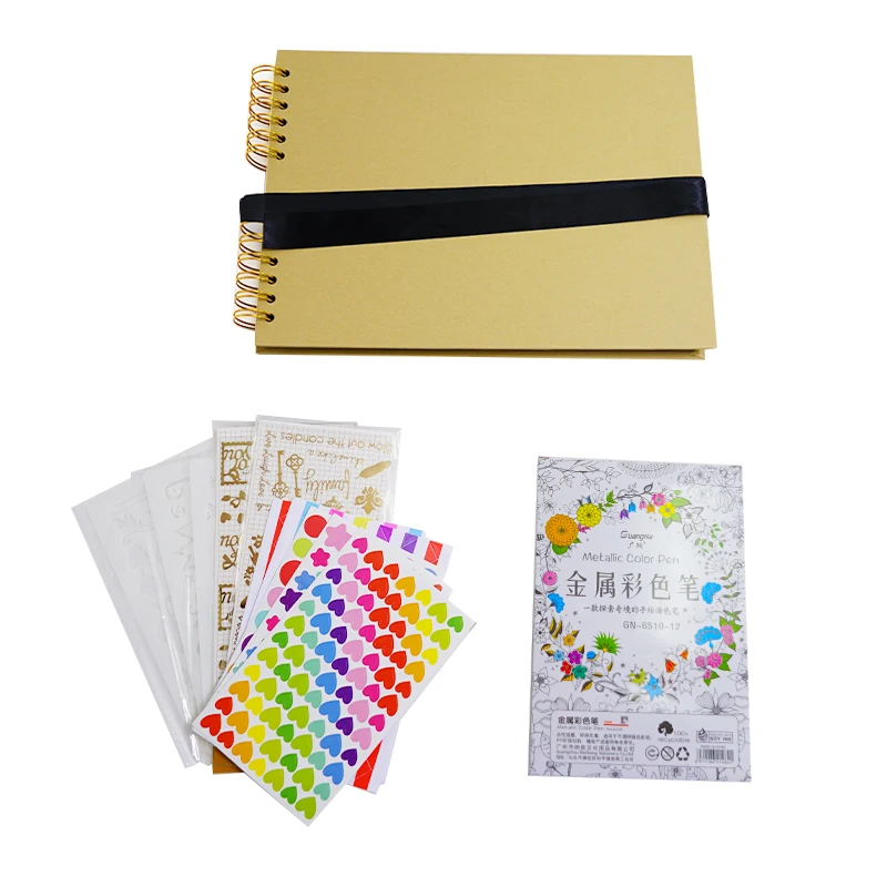 Custom Photo Storage Pockets Sexy Maker Pu Crystal Sticker Scrapbook Album