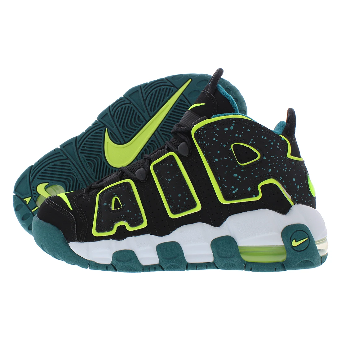 nike uptempo lime green