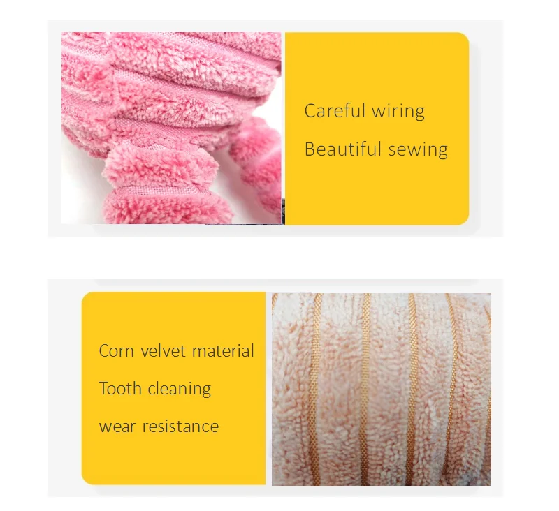 Small Fun Pet Toy Donkey-Shaped Corduroy Chew Toy with Squeaker Squeaky Plush Bone Molar Puppies Dogs Dog Training Accessories