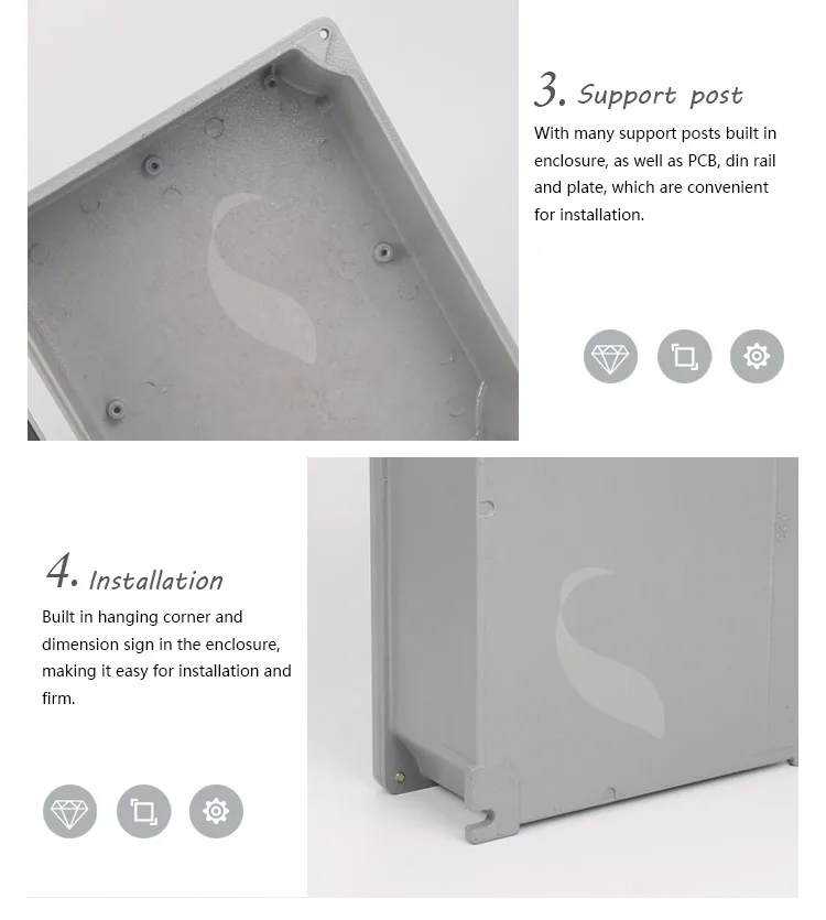 Verified Manufacture Saipwell Ip66 Rectangle Aluminum Alloy Pre Wired Junction Box For 6560