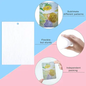 100 Pieces Sublimation Air Freshener Blanks DIY Air Freshener Scented  Sheets Blank Car Pressed Felt Blanks