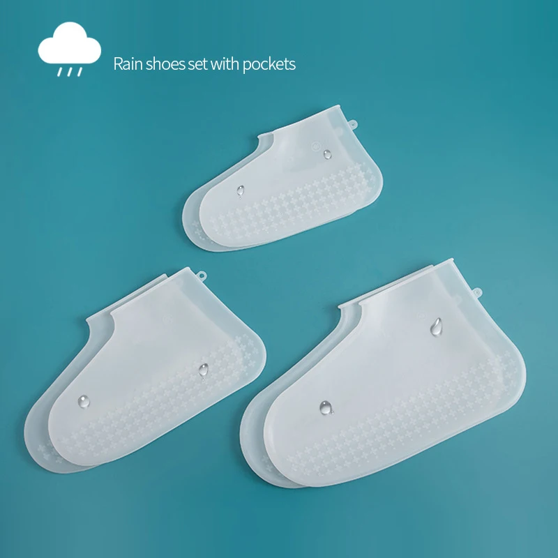 Многоразовые водонепроницаемые силиконовые противоскользящие износостойкие Переносные Защитные чехлы для обуви от дождя для детей мужчин женщин