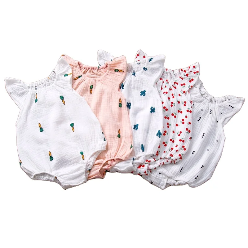 Super Doux 100 Double Gaze De Coton Bebe Fille Vetements Douche Cadeau Barboteuse Mousseline Onesie Buy Bebe Filles Onesie 100 Coton Bebe Onesie Mousseline Onesie Product On Alibaba Com
