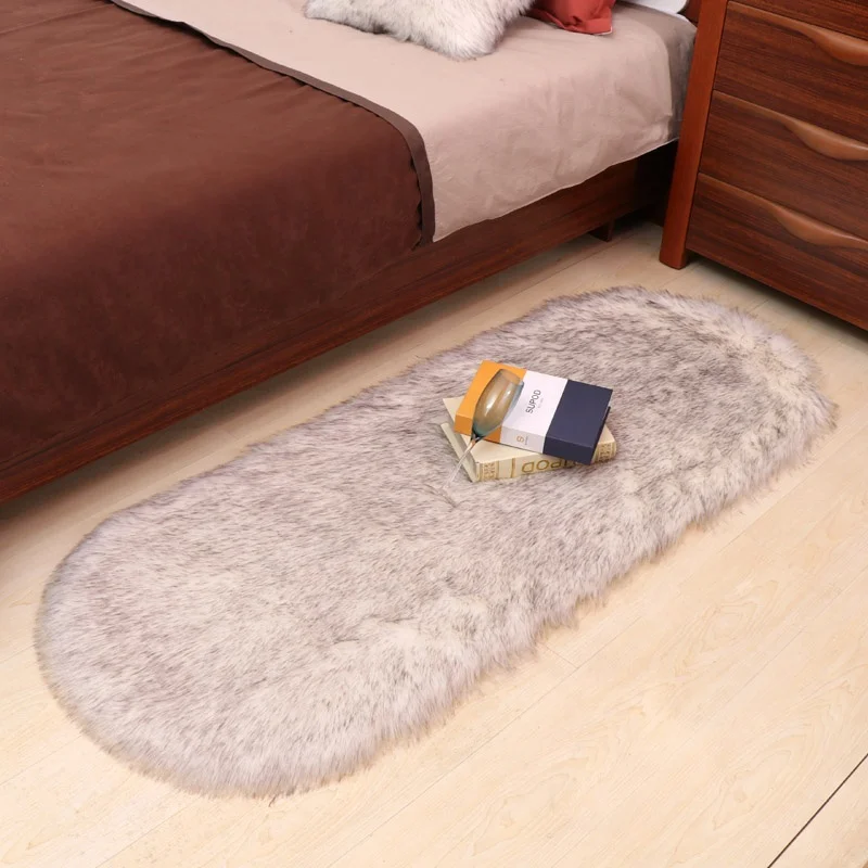 Оптовая продажа 2020, горячая Распродажа, oem завод, кожаный коврик, моющийся квадратной формы, Искусственная овчина, большие Коврики для спальни