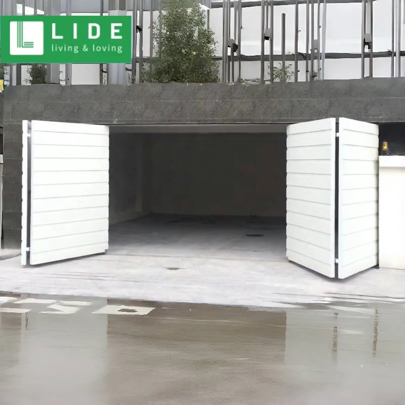16x7 Double Open Electric Roll up Insulated Horizontal Folding Bifold Garage Door