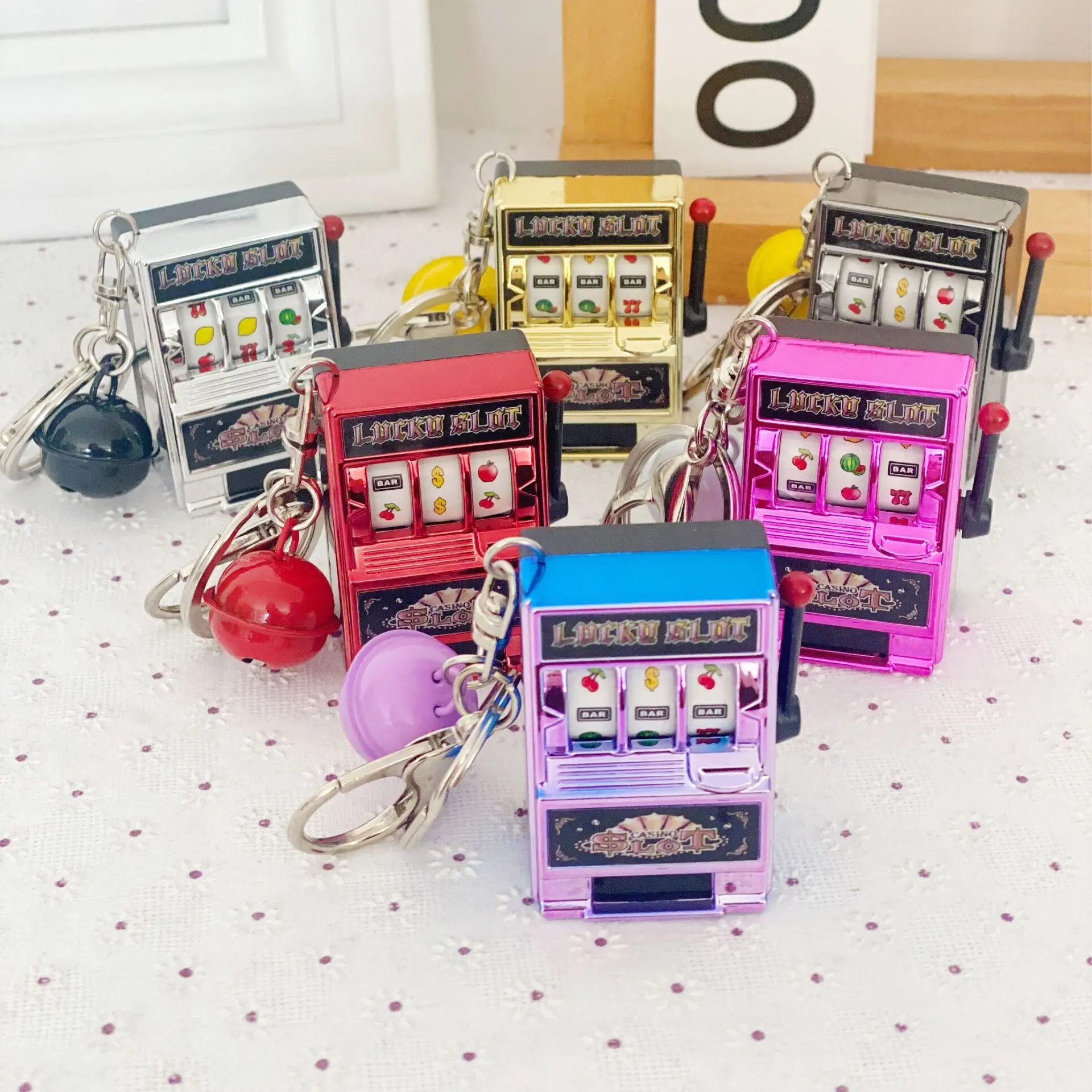 Keychain Toy Fruit Machine Slot Machine, Pendant Accessories