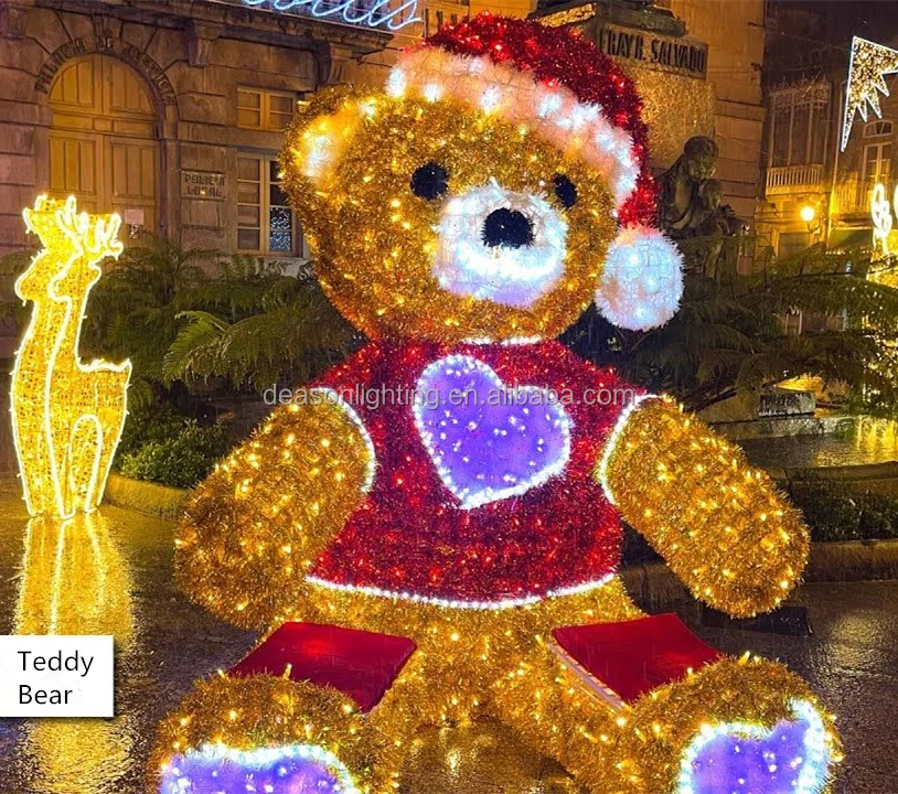 outdoor christmas teddy bear