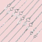 RINNTIN SC High Quality 925 Sterling Silver Chains for Jewelry Making Thin Necklace Chains for Women
