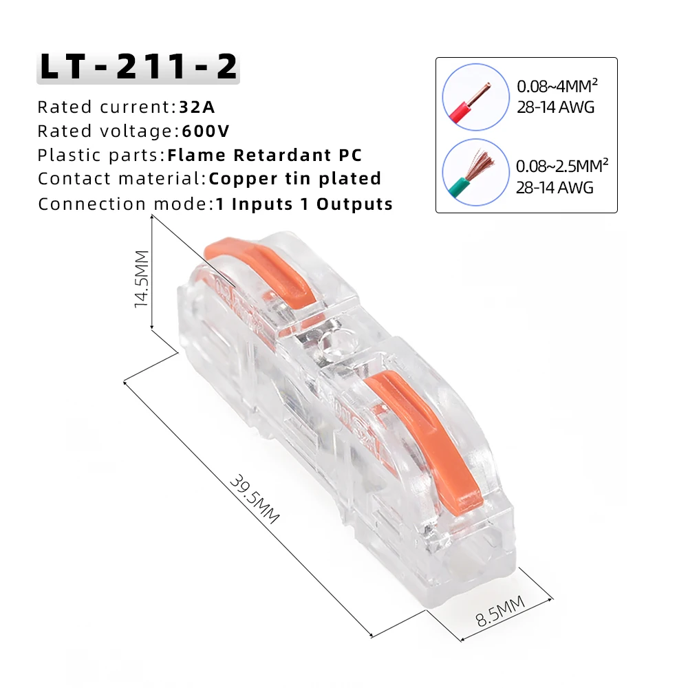 kejian direct factory wire in connectors CMK 412 wire push connector Wire terminal pin connector