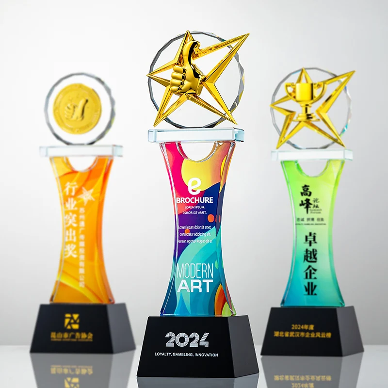 product small bridge hot products colored hand carved marathon running memorial gifts k9 glass crystal award trophie-37