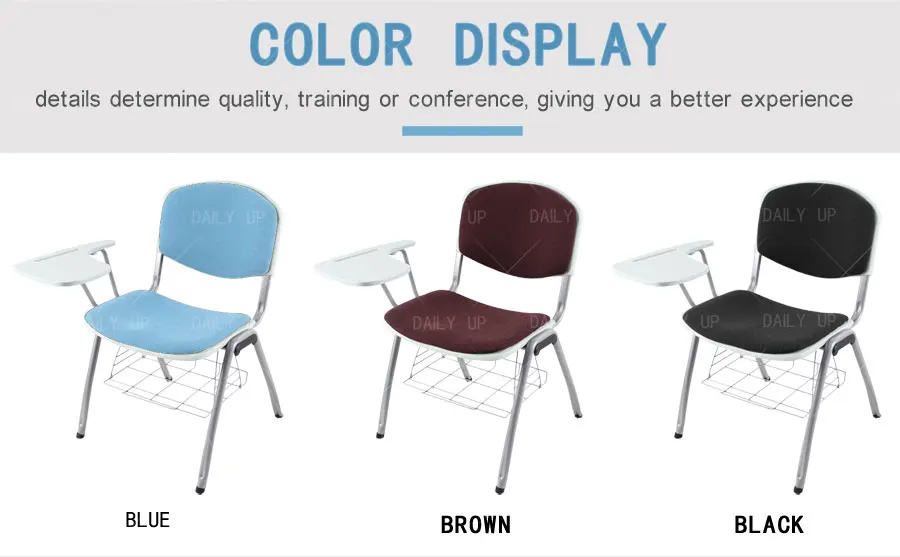 College Padded Chair Ventilated Children Study Chair with Tablet Chair Upholstered