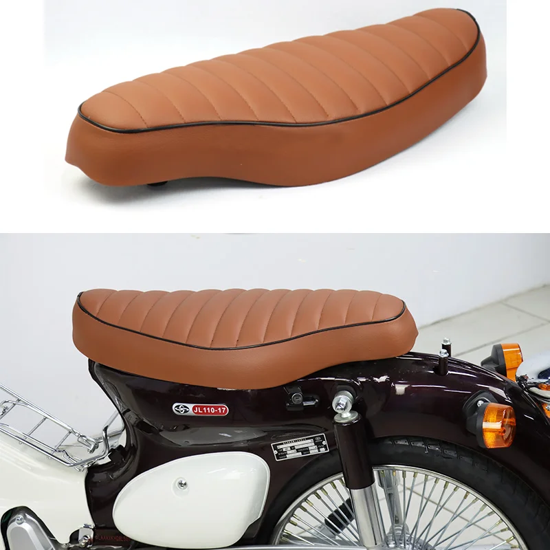 モーターサイクルスクーターシートアセンブリ54CMレザーサドルは