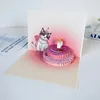 Pastel de gato rosa - música - luces