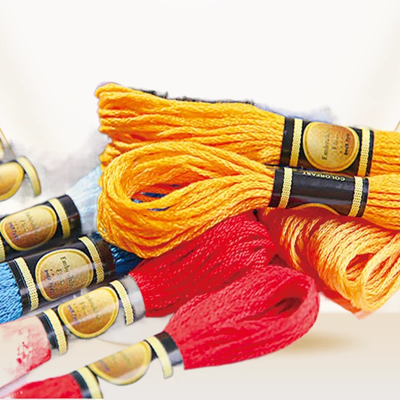 High Quality 100/set 8m 447 Colors Woven Skeins Floss Cotton Embroidery Thread Diy Hand Cross