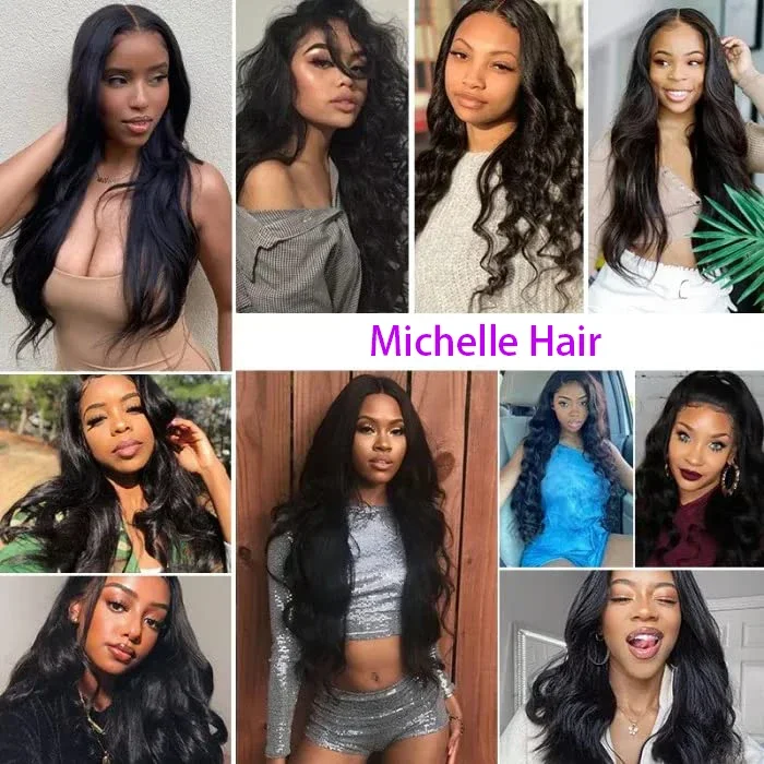 Brazilian Body Wave Clip-Ins Human Hair Extensions 8 Pcs Set Natural Color Remy 1B_voghion.com