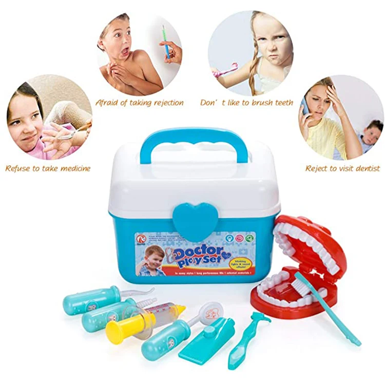 Новые стоматологические детские игрушки, набор для имитации врачей для мальчиков и девочек, ролевая игра дантиста, косплей, стоматология, образовательные рождественские игрушки, подарок