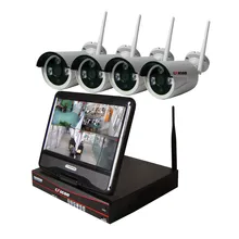 720p 10inch Touch Screen 4CH Monitor Wifi NVR Kit Wireless IP Camera System