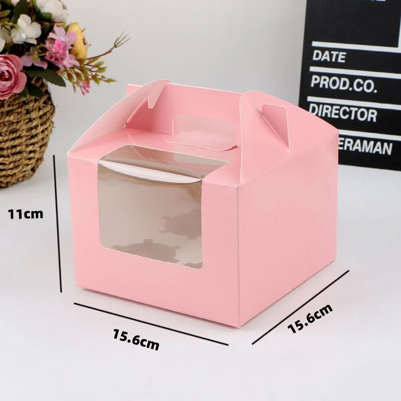 Customized Cake Bakery Wedding Party Donut Boxes Printed Pink ...