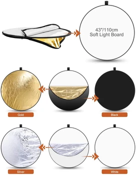 Godox 43 Inch 110cm Collapsible 5-in-1 Multi-Disc Photo Photography Reflector With Bag for Studio and Outdoor Photography detail image