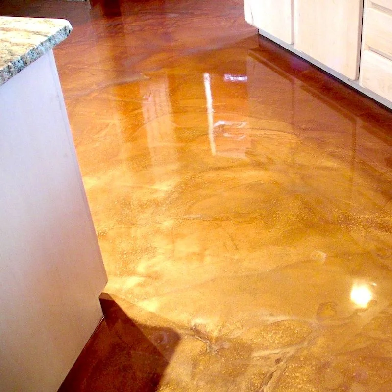 SHIMMER GOLD FLAME COPPER Metallic Epoxy Floor Coatings