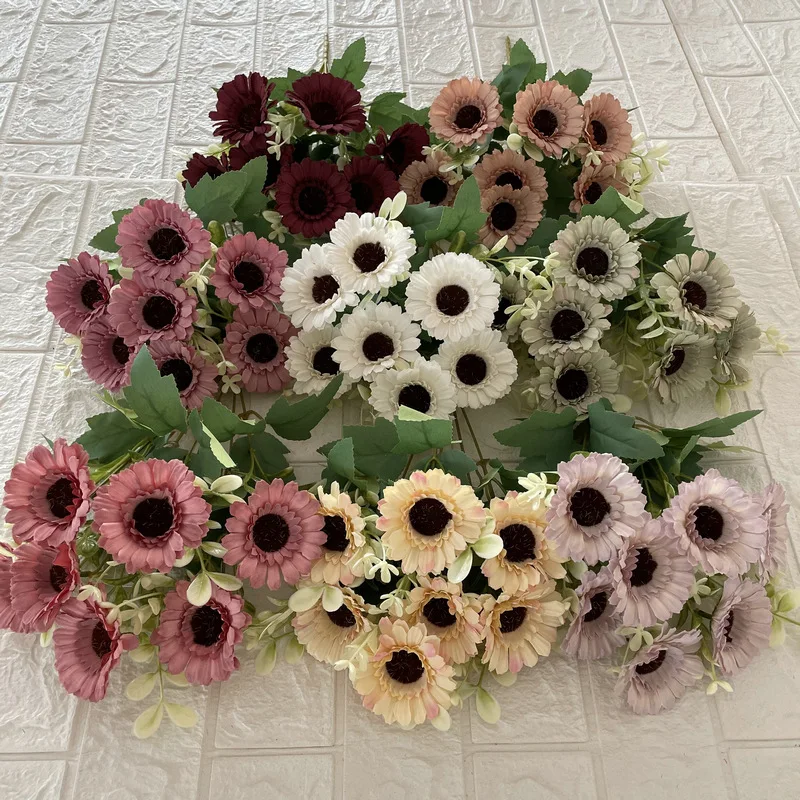 decoration mariage 7 head chrysanthemum like painting artificial flower