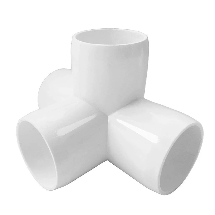 1.5 In. PVC 4-Way Elbow Fitting - ASTM SCH40 Furniture-Grade Connector - View #7