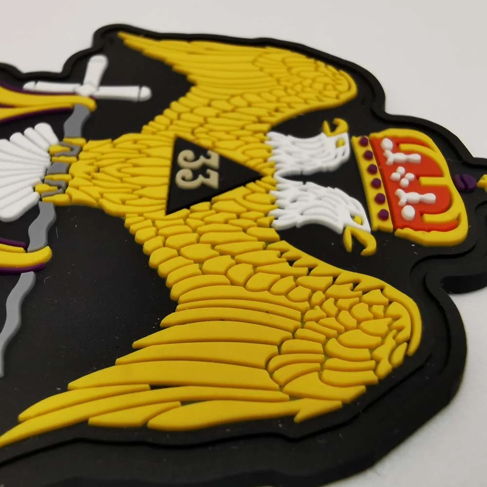 Custom 2d Logo Pvc Badge Heat Press Pvc Patch Customize Design Clothing