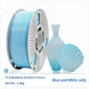 Gelatina azul y blanca