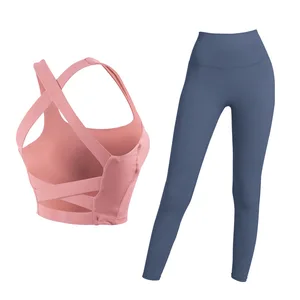 TOPKO Sports Bra and Legging Fitness Wear Sexy Yoga Bra and Pants Sets Yoga Set Legging and Bra