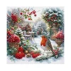 ZZC0893 Pintura de perlas de pájaros y animales navideños