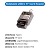 Rotatable USB-C TF CRD-Golden