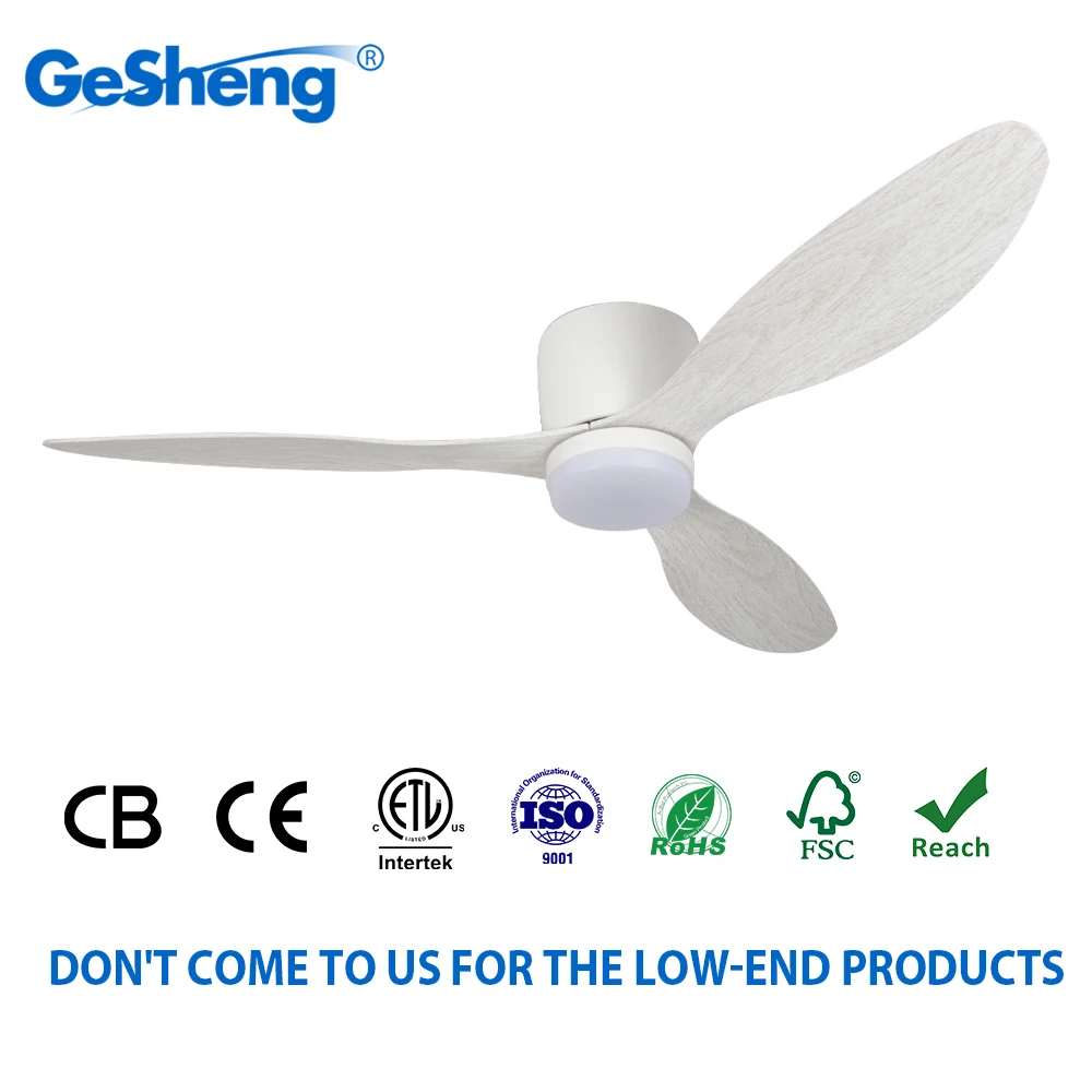 Modern Vintage 52 Inch 3 Abs Blades Dc Remote Control Silent Smart Tuya App Wifi Ceiling Fan Manufacturer in China