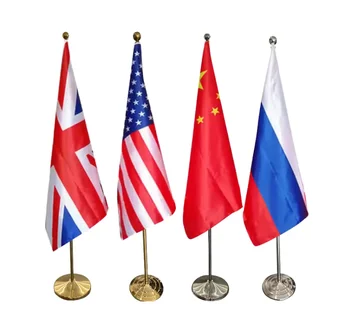 Custom Pattern 14x21cm Mini Waving Polyester American Hand Flag Double Sided Printed Promotional Activities for All Pennant