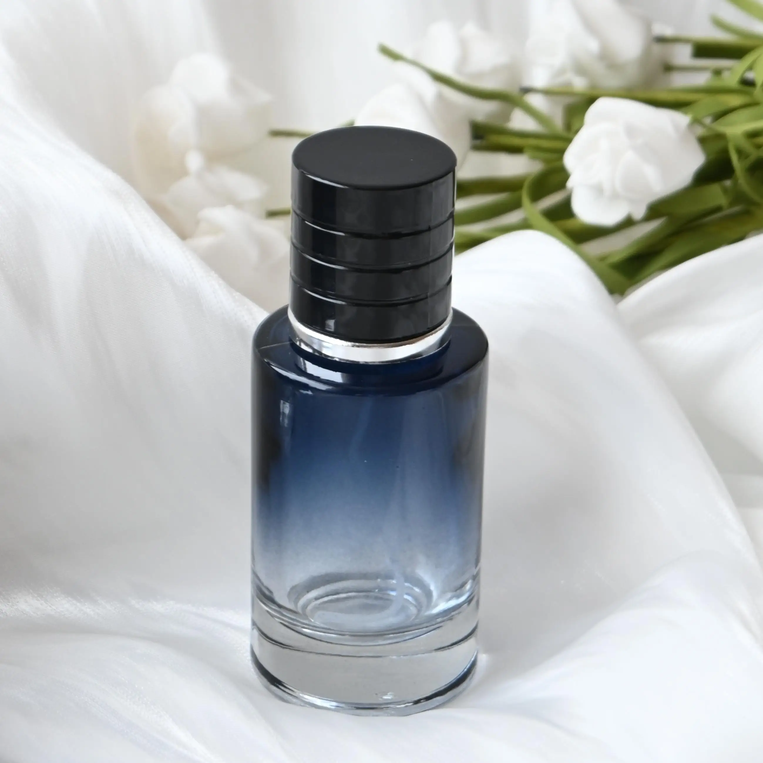 Cylinder Gradient Glass Perfume Spay Bottle 30ml Empty Perfume