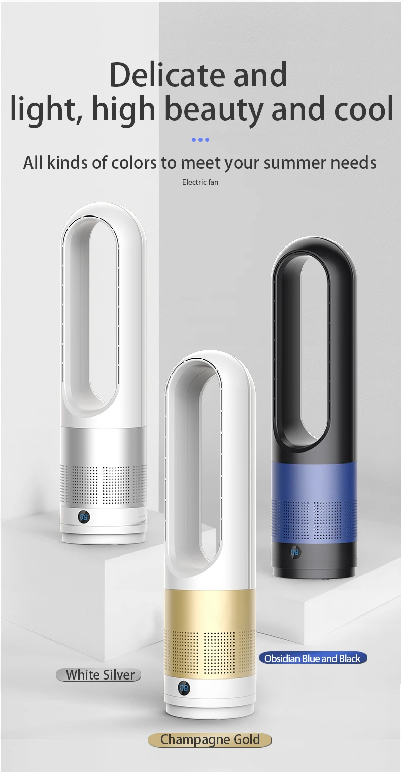 Summer Hot Selling Household Stand Bladeless Electric Tower Fan With