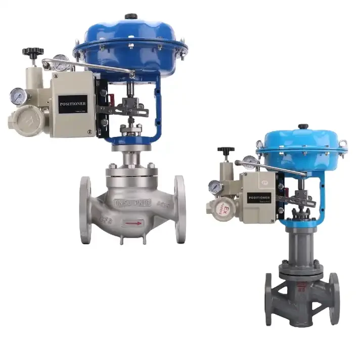 Pneumatic Industrial Control Valve signal 4-20 MA Pressure Reducing Valve with Positioner Motorized Actuated Regulating Valves