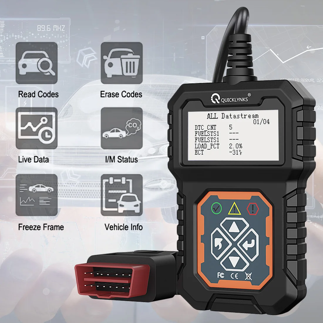 Auto Vehicle Tools Machine Universal Automotive Car OBD OBD2 Scanner Tool Connector Diagnostic Tools for All Cars