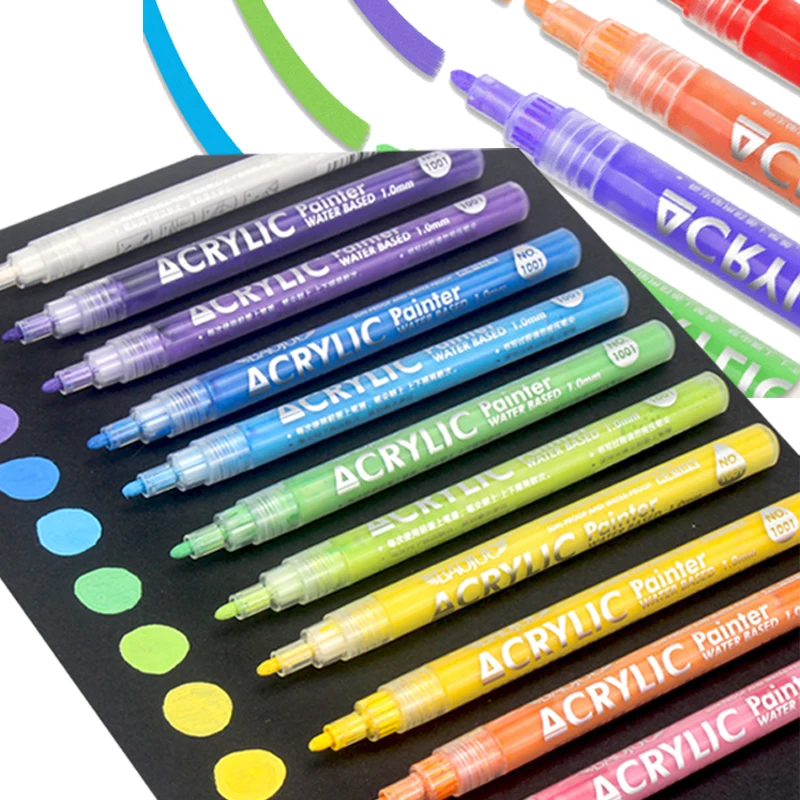 Набор стойких водонепроницаемых акриловых маркеров JPS ODM Макрон