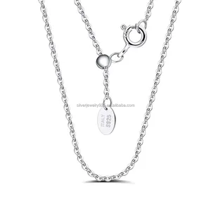 Hot Selling 925 Sterling Silver Fine Chain Necklace for Women American & European Style Trendy Designs Rhodium Plated-for Gift