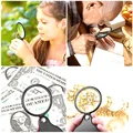 mini magnifying glass folding pocket black